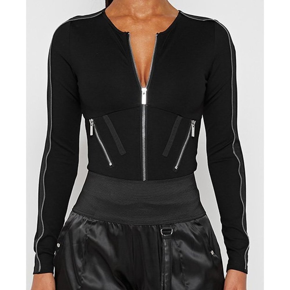 ZIP DETAIL BODYSUIT - Manière De Voir